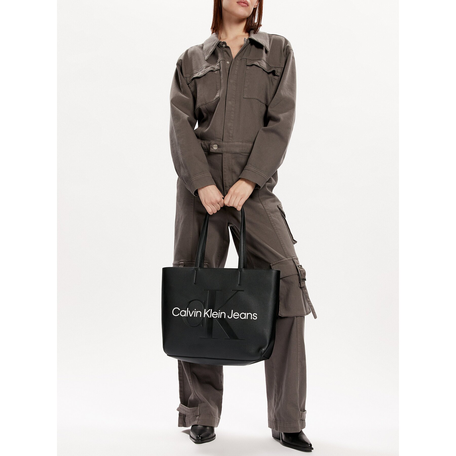 Calvin Klein Jeans Дамска чанта Sculpted Shopper29 Mono K60K610276