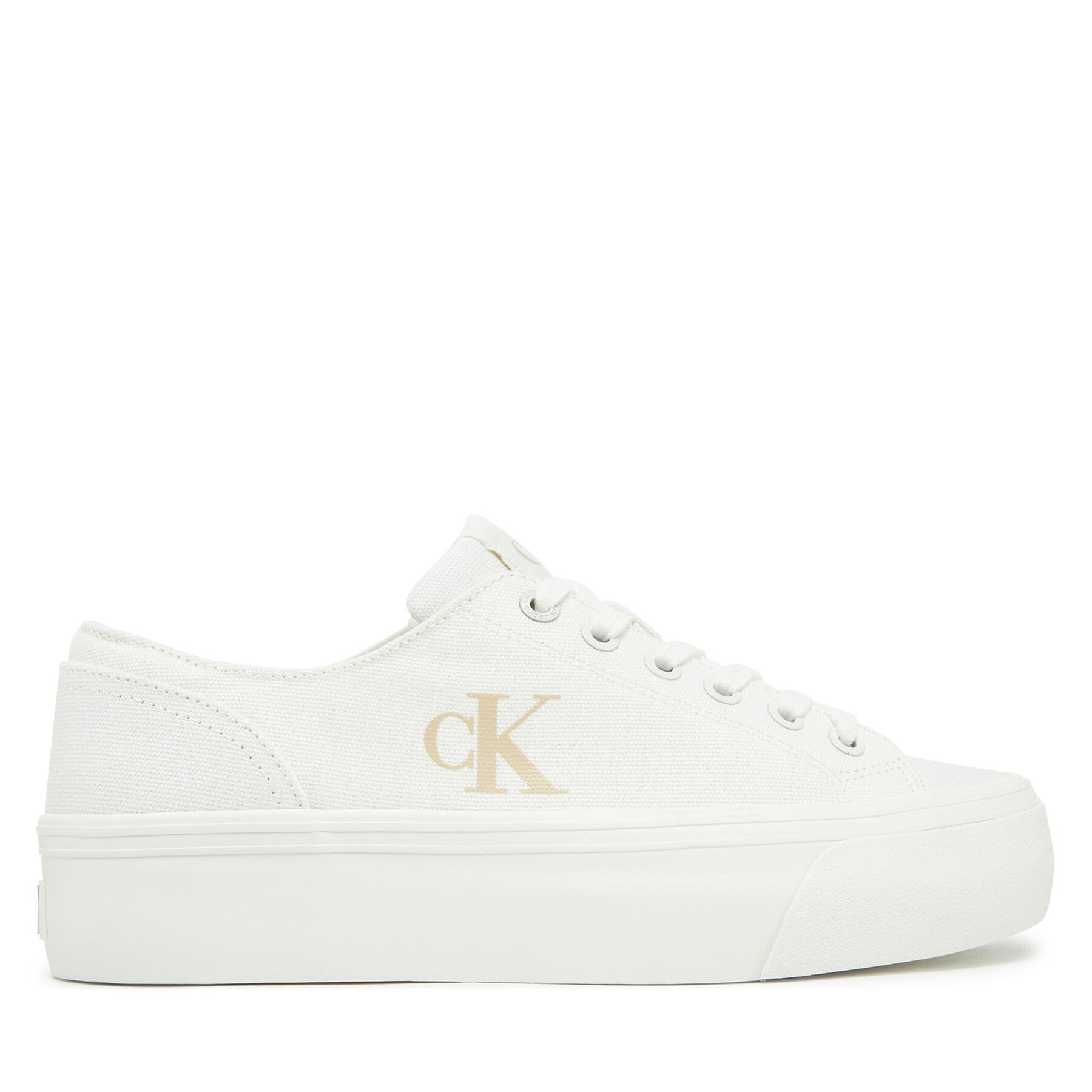 Calvin Klein Jeans Гуменки Vulc Flatform Low Cv Mg YW0YW01763 Бял