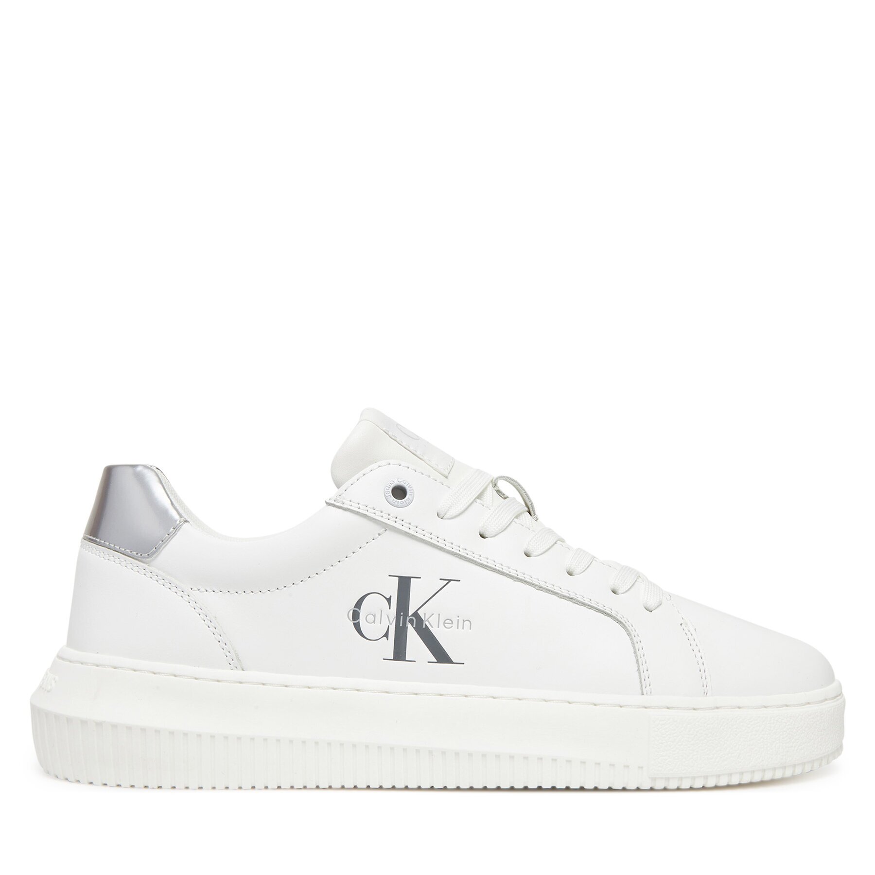 Calvin Klein Jeans Сникърси Chunky Cupsole Lth Silver YW0YW01876