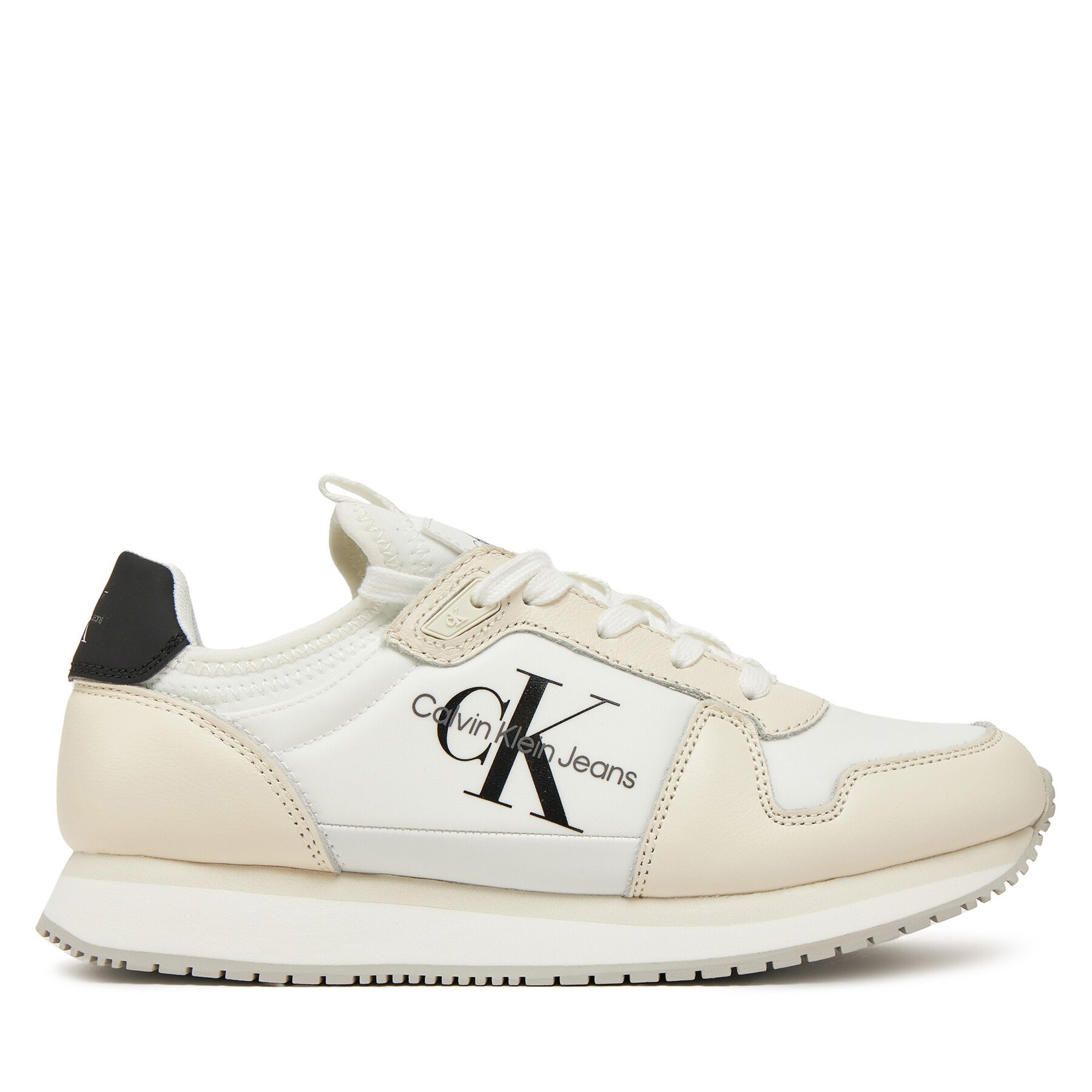 Calvin Klein Jeans Сникърси Runner Sock Laceup Ml Lth YW0YW01616