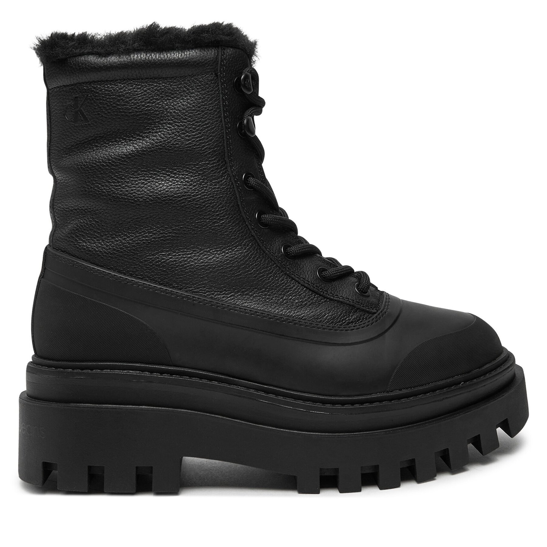 Calvin Klein Jeans Туристически oбувки Flatform Lace Up Boot Padded YW0YW01557