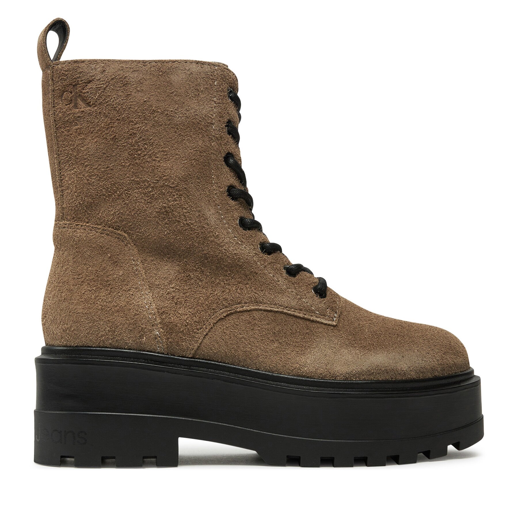 Calvin Klein Jeans Туристически oбувки Flatform Zip Laceup Mg S YW0YW01554