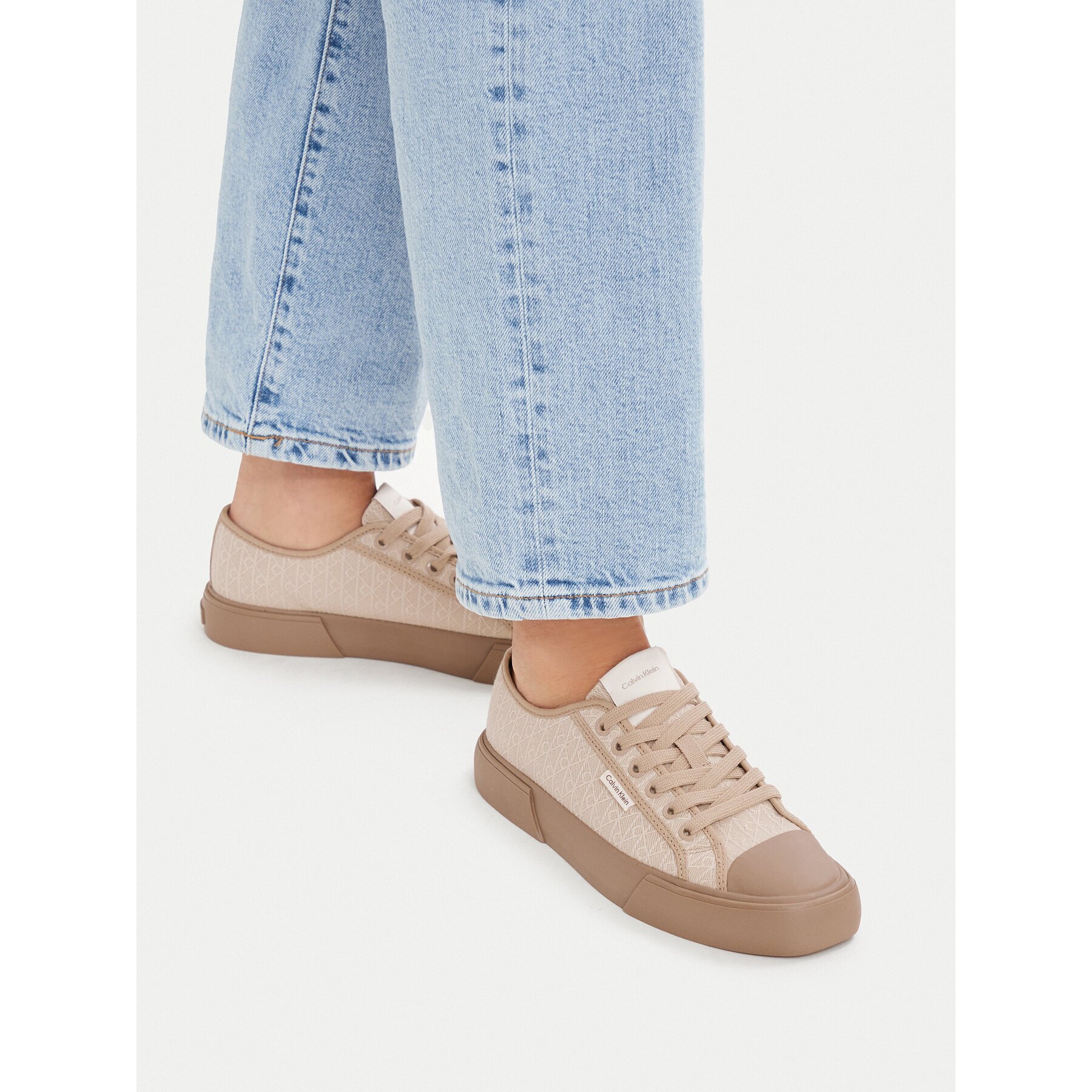 Calvin Klein Кецове Vulc Low Laceup Aop Canvas HW0HW03142
