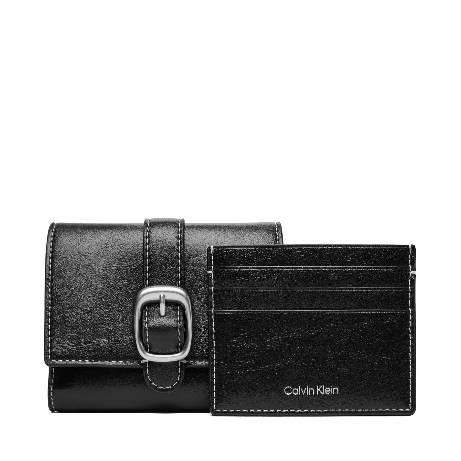 Calvin Klein Портфейл Buckle 2 In 1 Wallet LV04F1168G