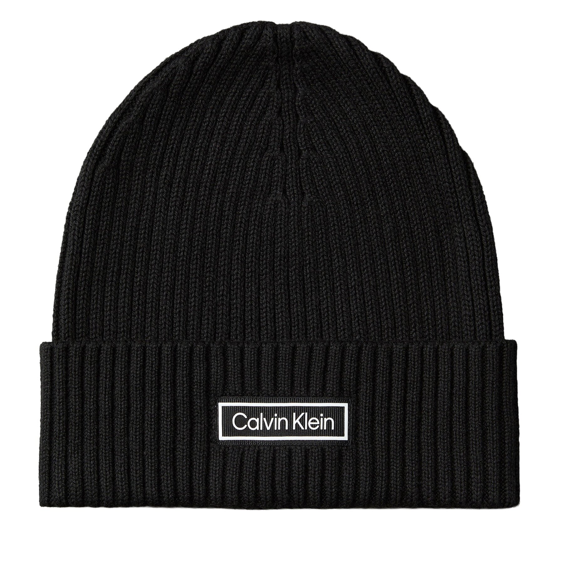 Calvin Klein Шапка Patch Chunky Rib Cotton Beanie LV04D8053G
