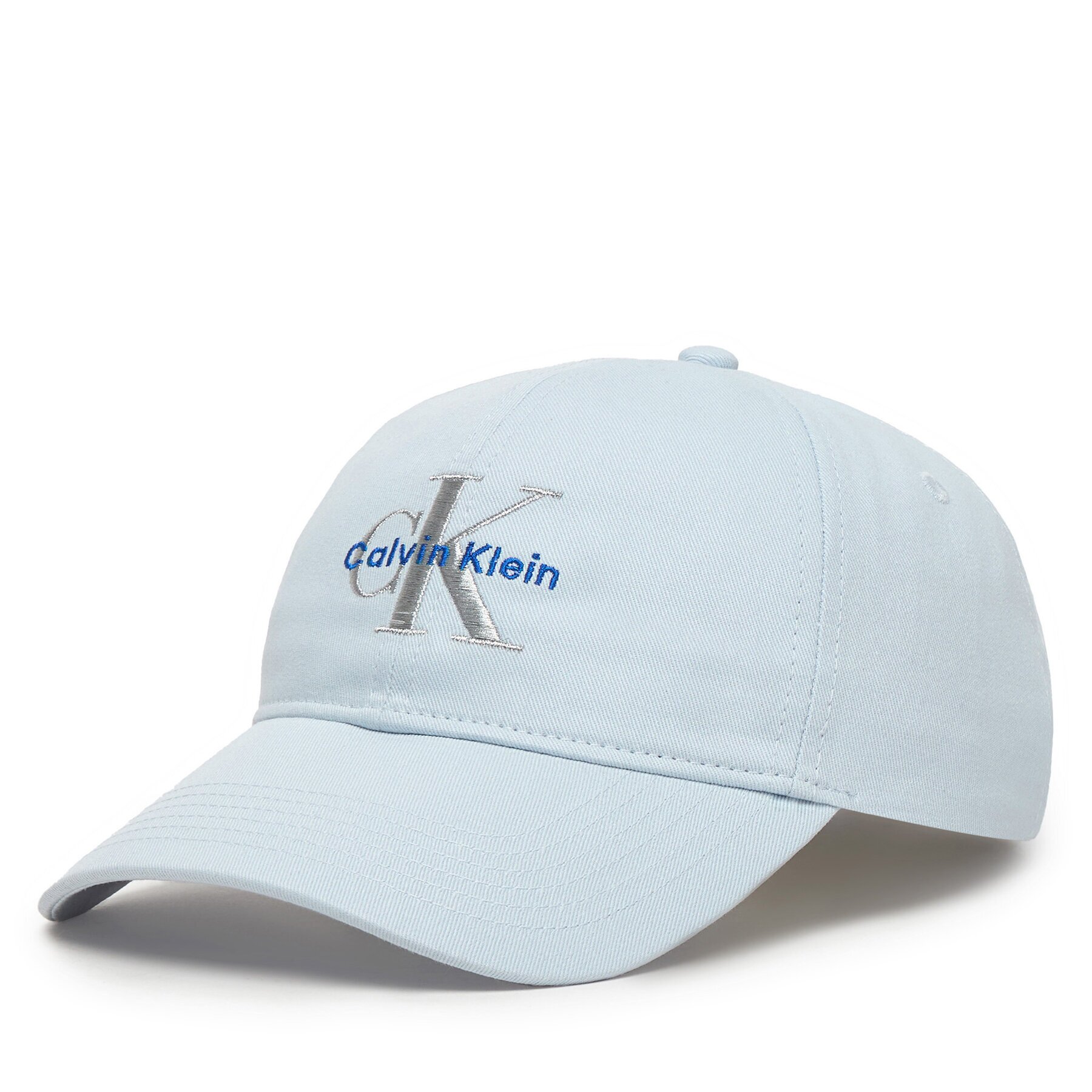 Calvin Klein Шапка с козирка Monologo Embroidery Baseball Hat LV04K5026G Светлосиньо