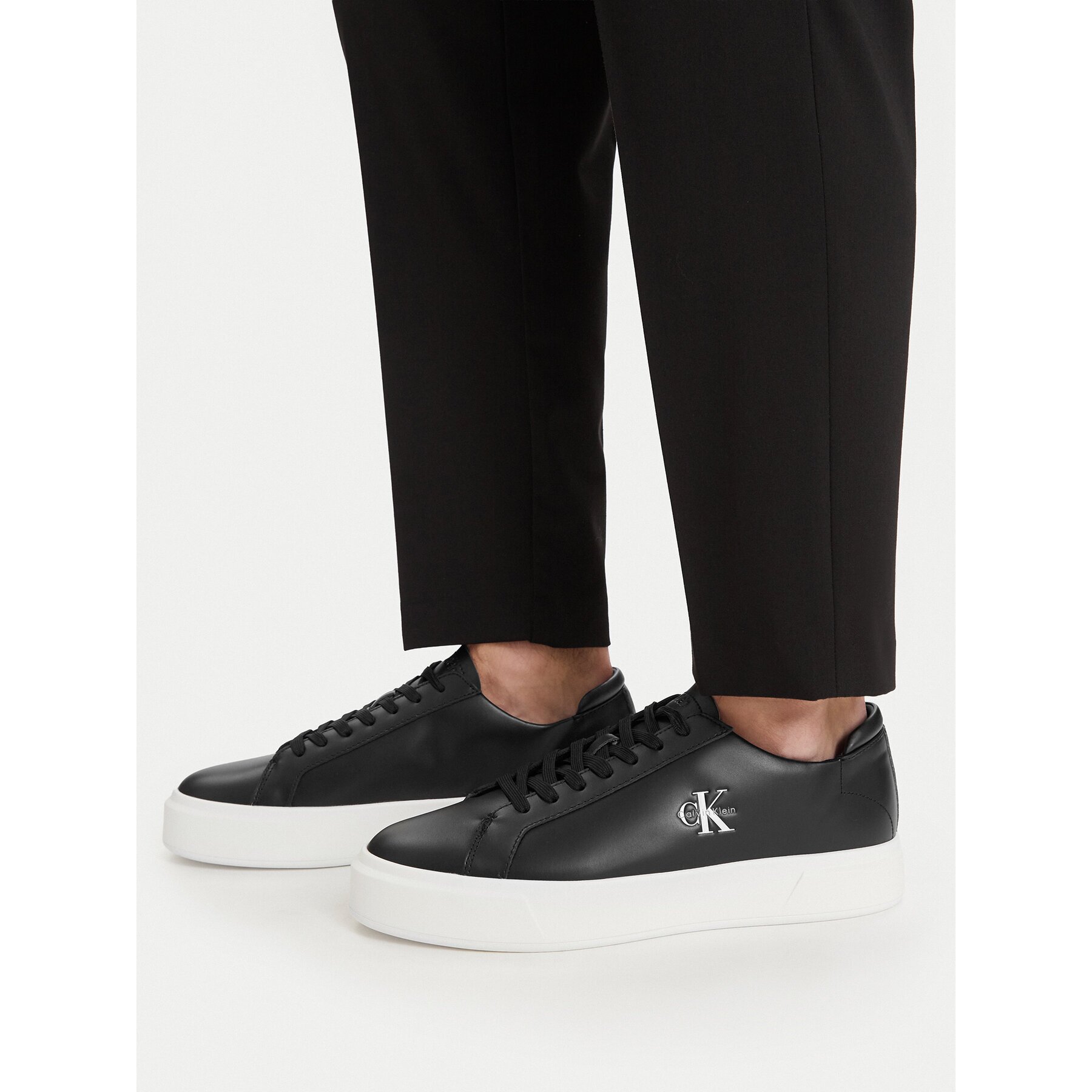 Calvin Klein Сникърси Basket Cupsole Laceup Lth Ml YM0YM01460