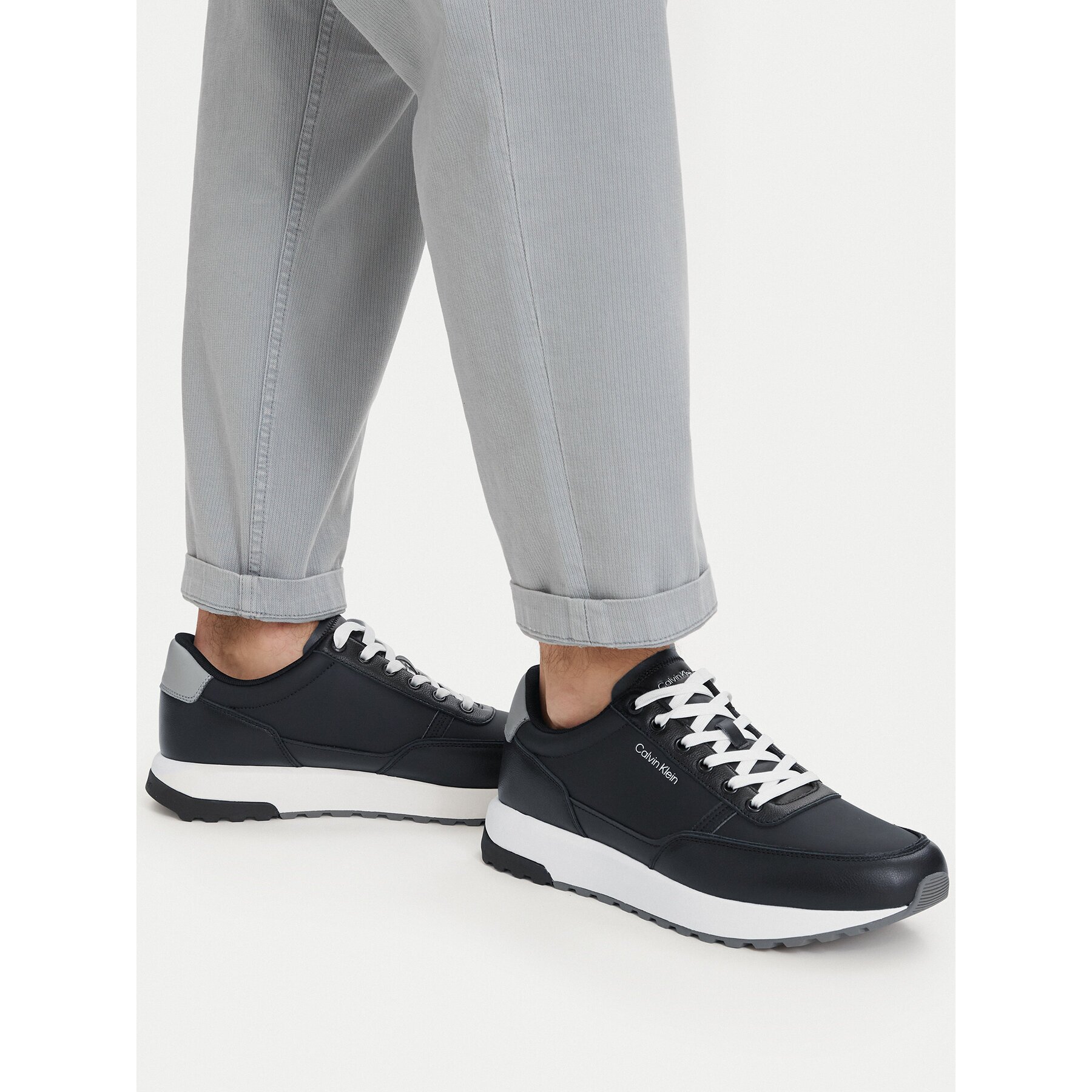 Calvin Klein Сникърси City Runner Laceup Lth Mix HM0HM02214
