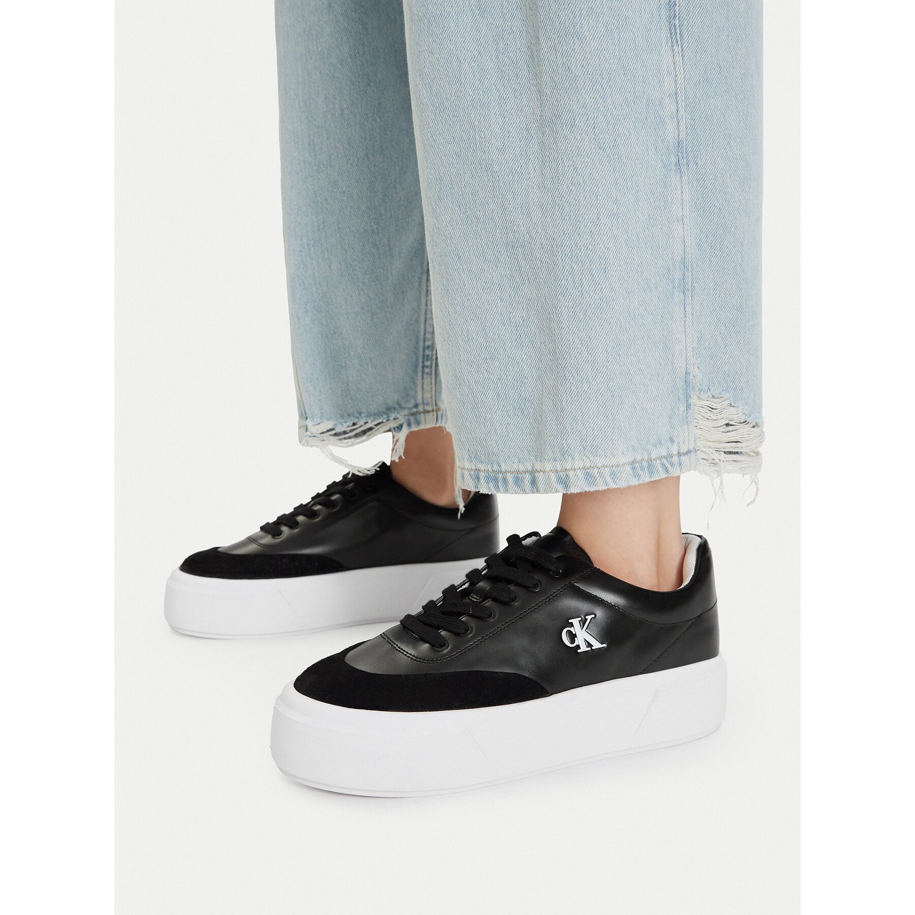 Calvin Klein Сникърси Flatform Lace Up Tcap Lth-Su HW0HW03438