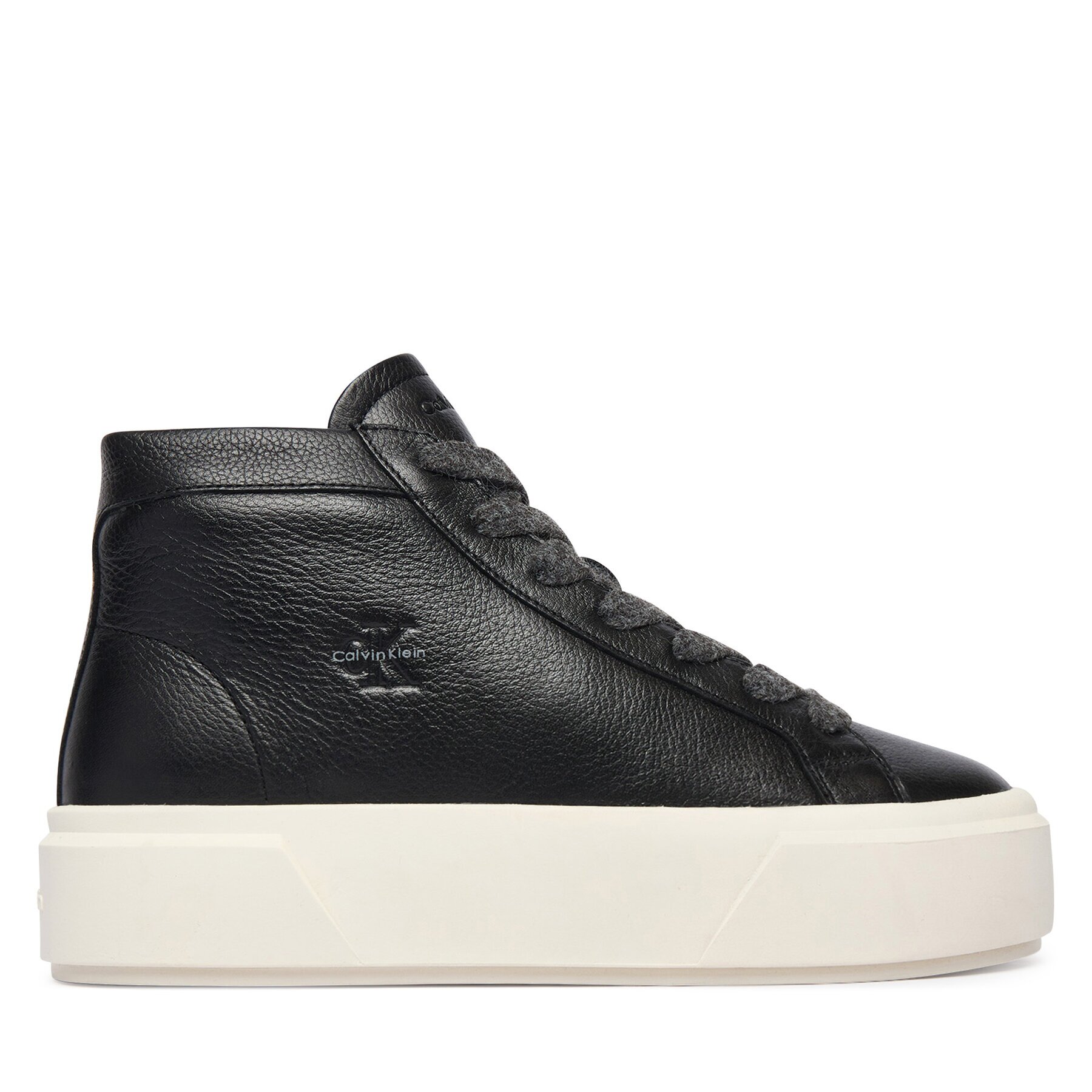 Calvin Klein Сникърси Flatform Mid Laceup Lth Wl HW0HW03230