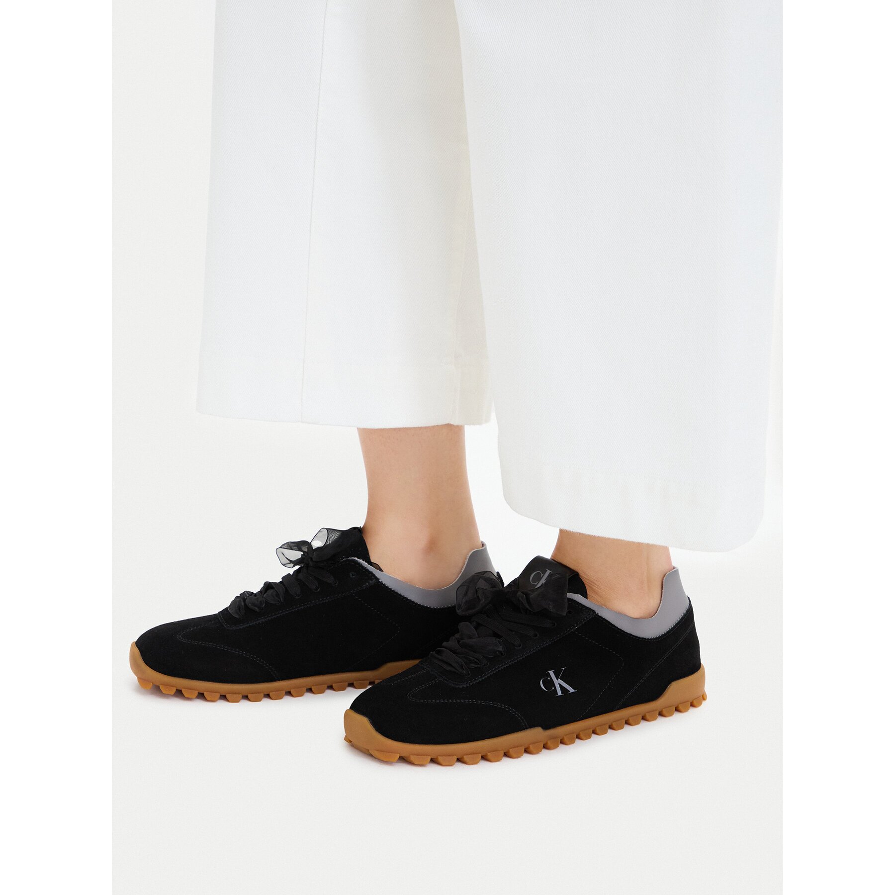 Calvin Klein Сникърси Low Profile Run Mg Sue Db Laces HW0HW03150