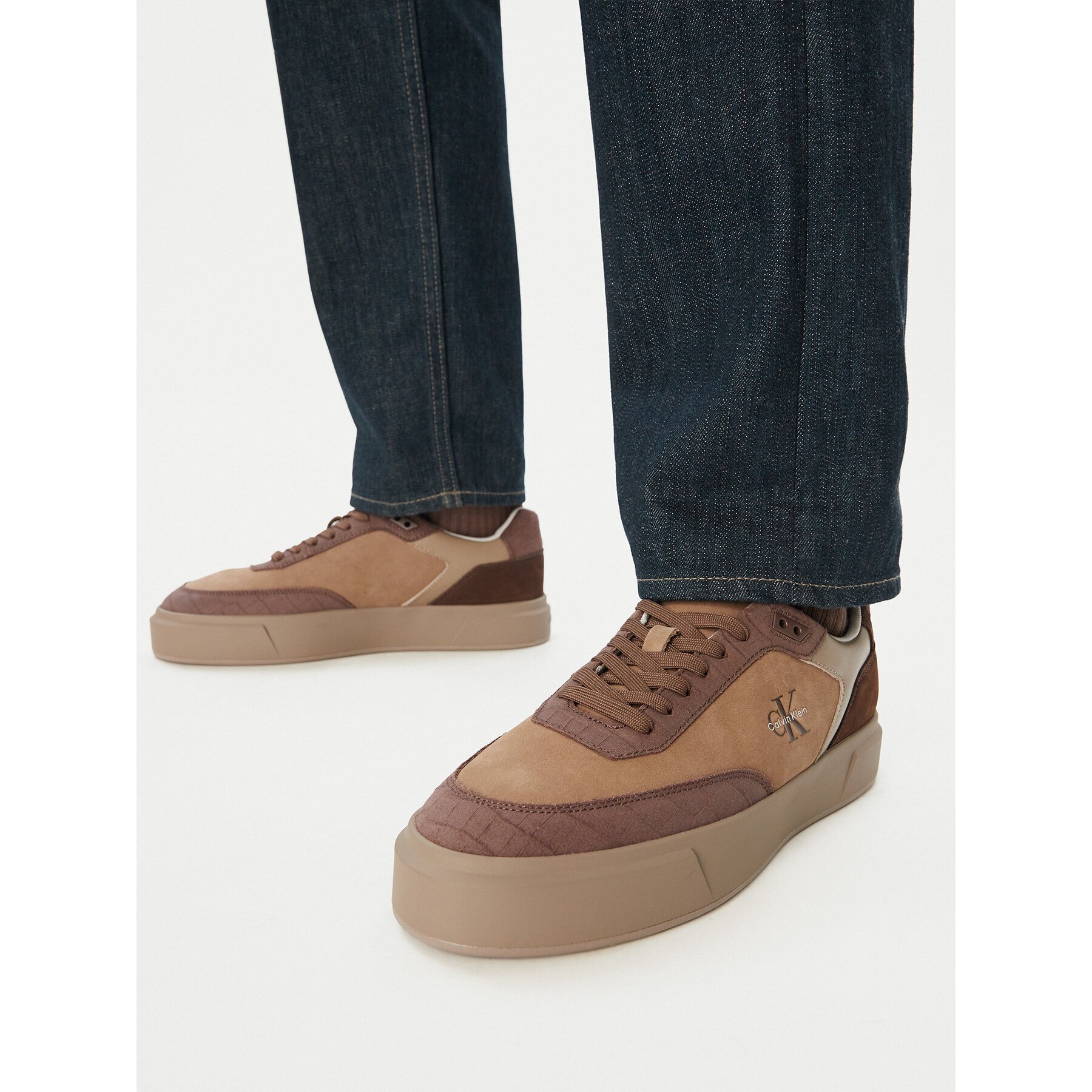 Calvin Klein Сникърси Prime Cupsole Laceup Nu-Su Croc HM0HM02450