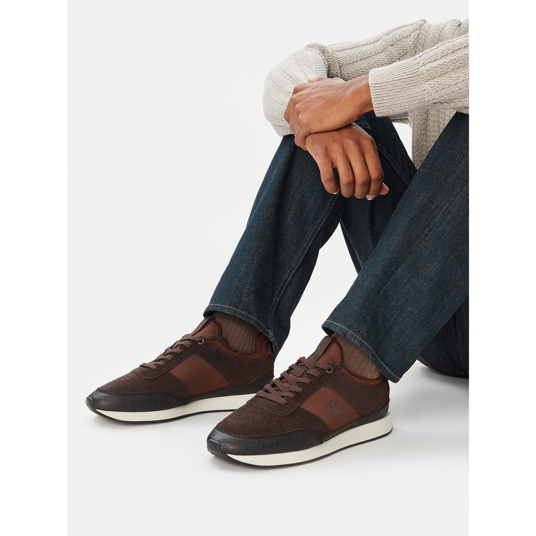Calvin Klein Сникърси Retro Runner Sock Laceup Mix HM0HM02305