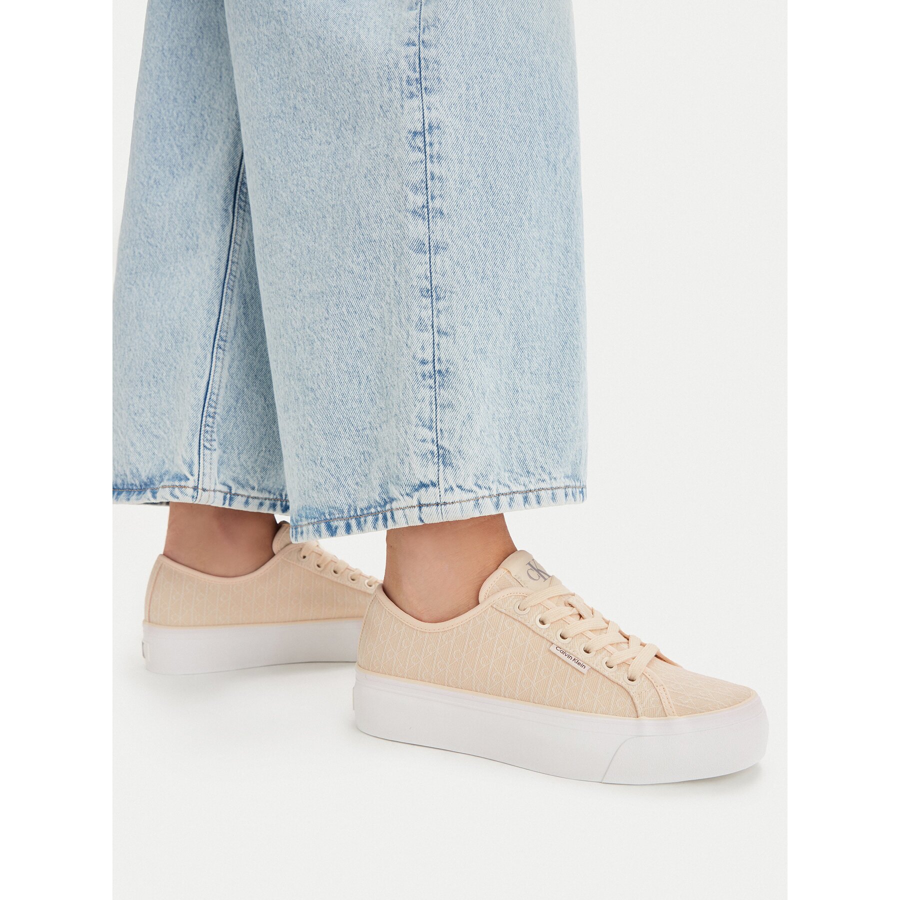 Calvin Klein Сникърси Vulc Flatf Laceup Jaq Aop HW0HW03265