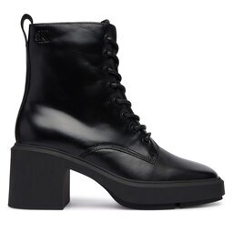 Calvin Klein Зимни обувки Block Heel Ank Boot Laceup Lth HW0HW03174