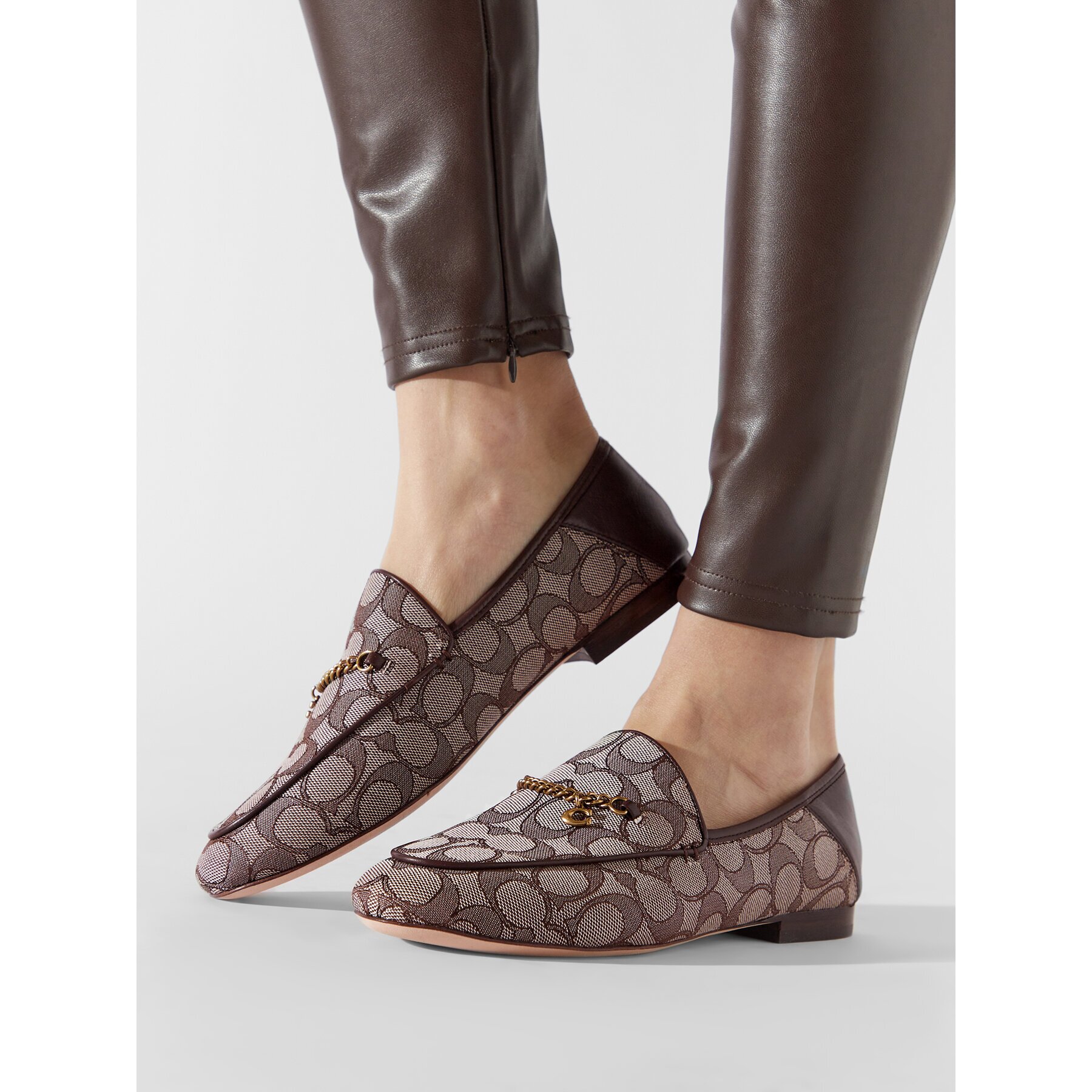 Coach лоуфъри с дебела подметка Hanna Textured Jacq CC888