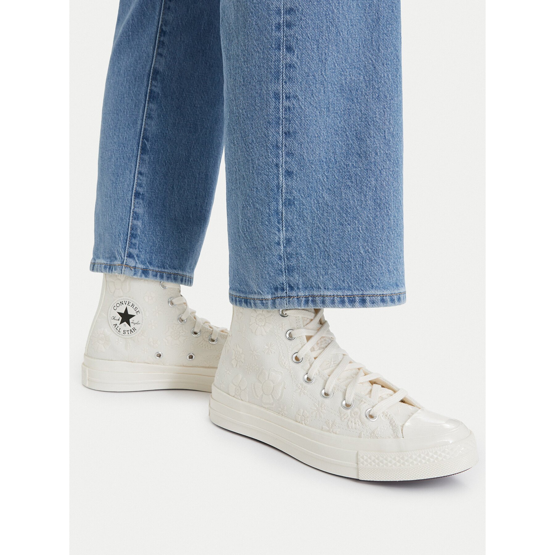 Converse Кецове Chuck 70 A17629C Кремав