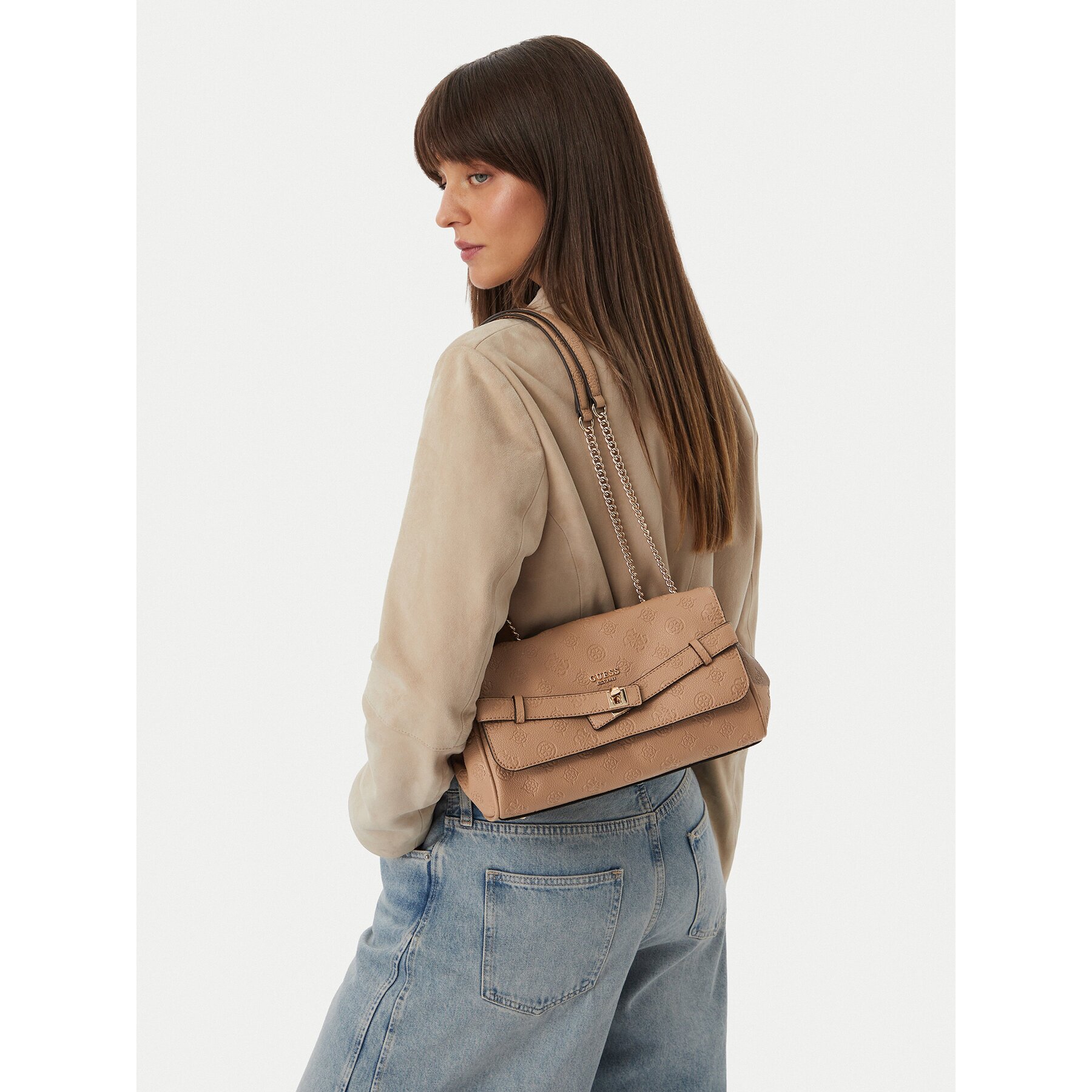Guess Дамска чанта Ella Logo HWPD97 46210