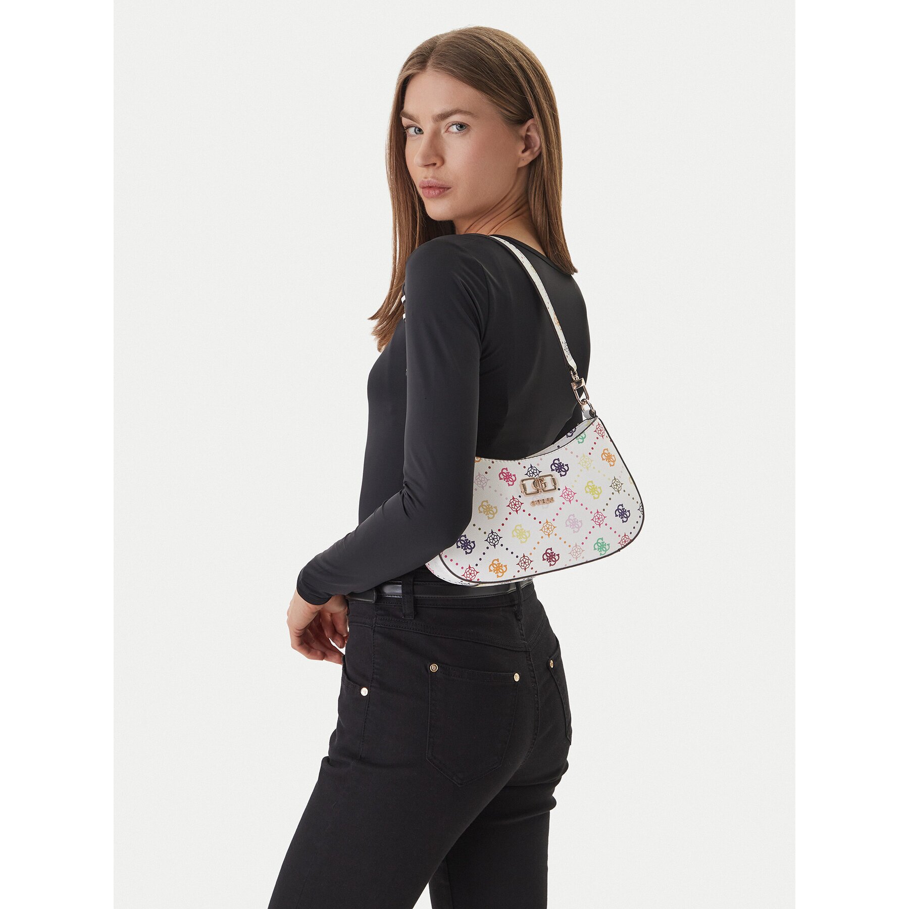Guess Дамска чанта Emelie Logo HWGM99 28180