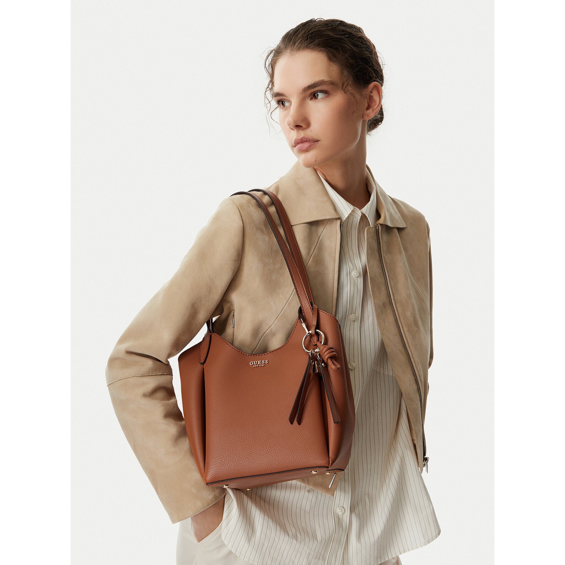 Guess Дамска чанта HWBG97 35030 Светлокафяв