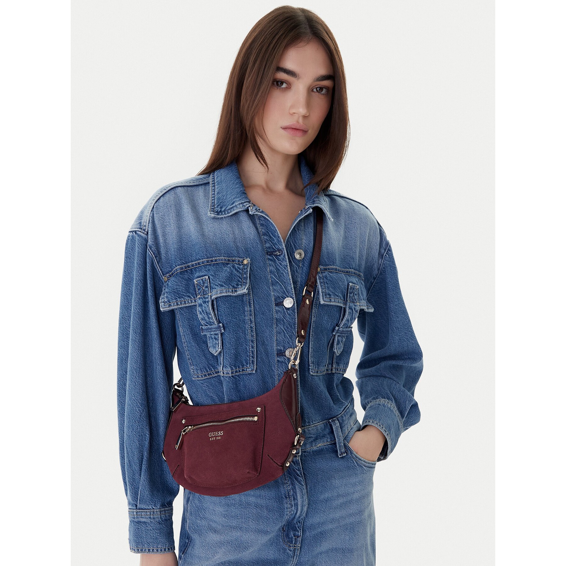 Guess Дамска чанта Marsha Mini HWSG95 01720