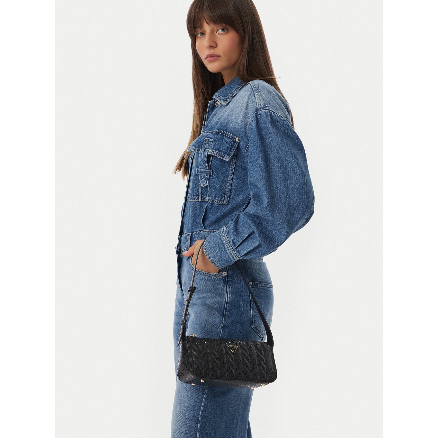 Guess Дамска чанта Stacey Mini HWGG97 41720