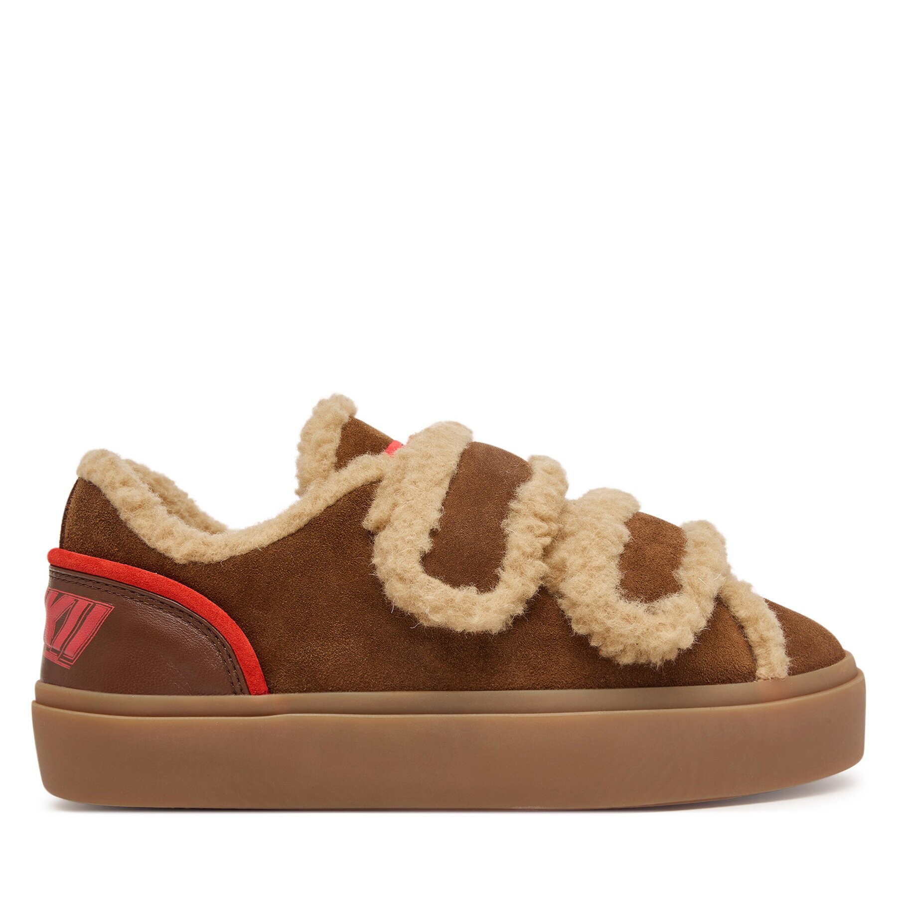 Inuikii Сникърси Lila Shearling Low Velcro 1001.001.0561.150 Кафяв