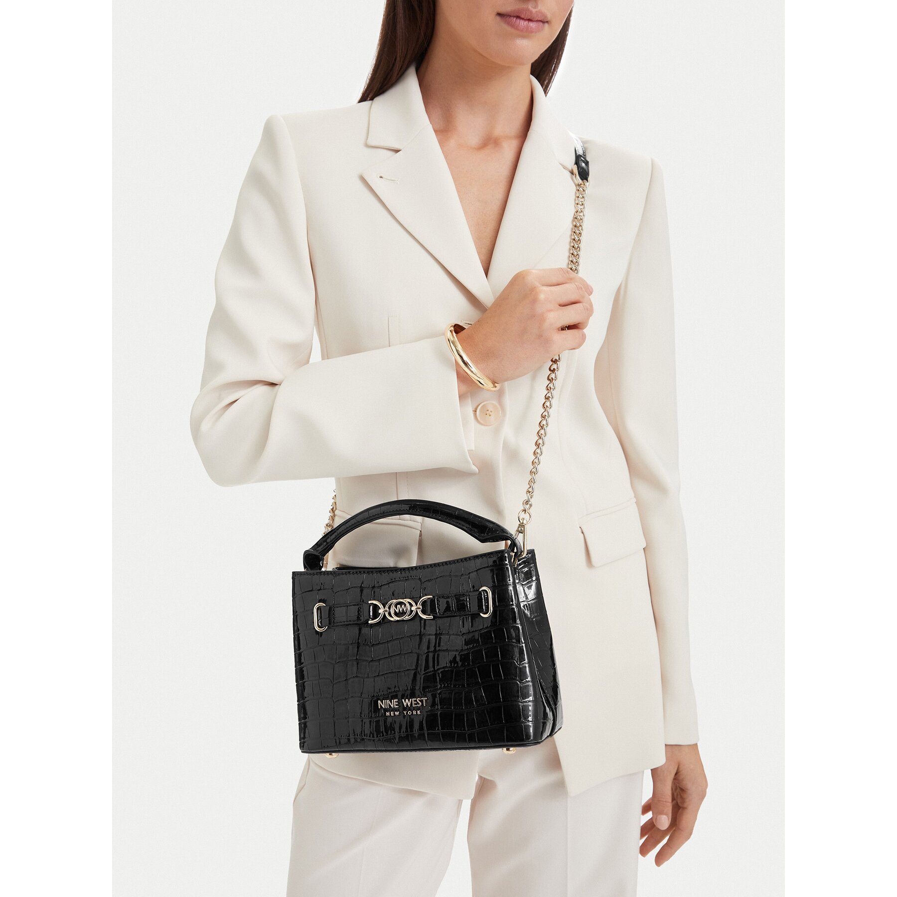 Nine West Дамска чанта EO-CITY GRACE-LDA9420 CROCO