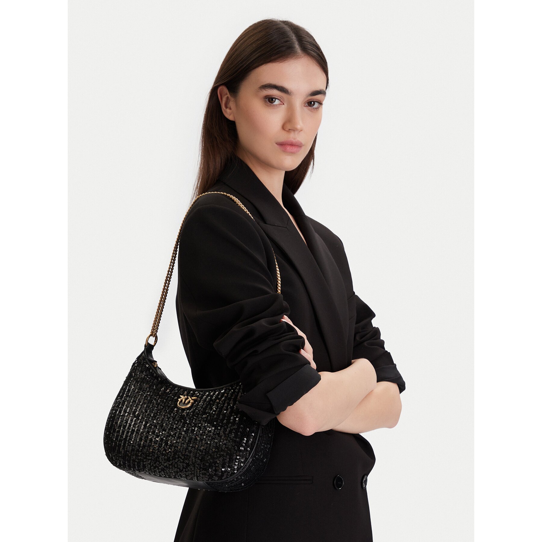 PINKO Дамска чанта Half Moon Mini AI 25-26 PLTT 105916 A2WC