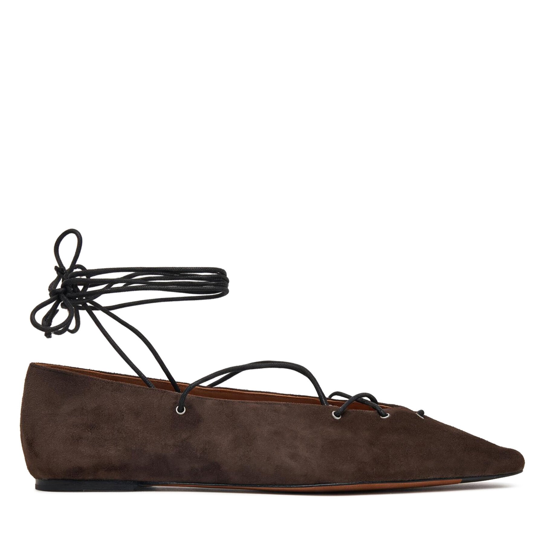 Polo Ralph Lauren Балеринки Suede Lace-Up Pointed Ballet Flat 818P15775001