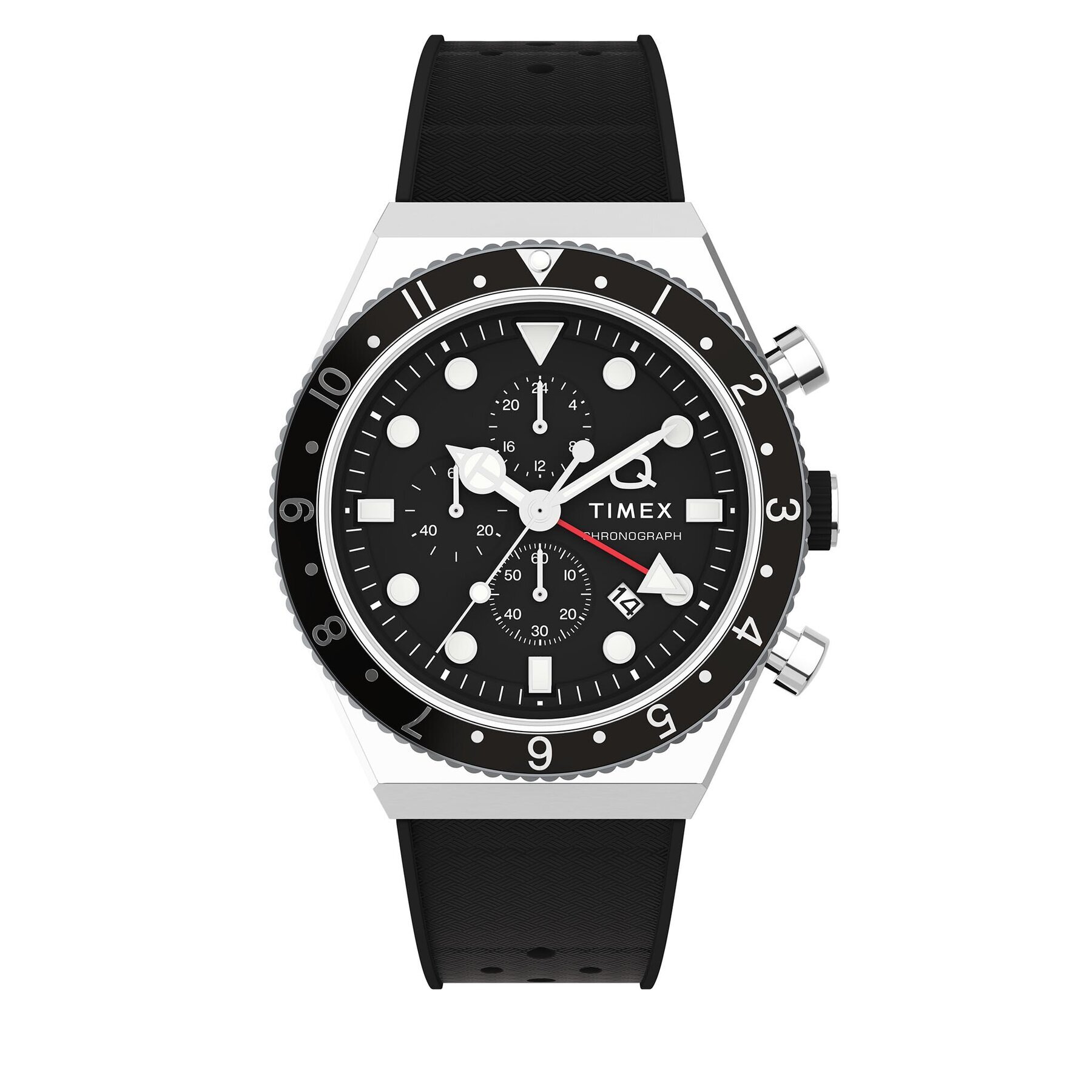 Timex Часовник Q Three Time Zone Chronograph TW2V70000