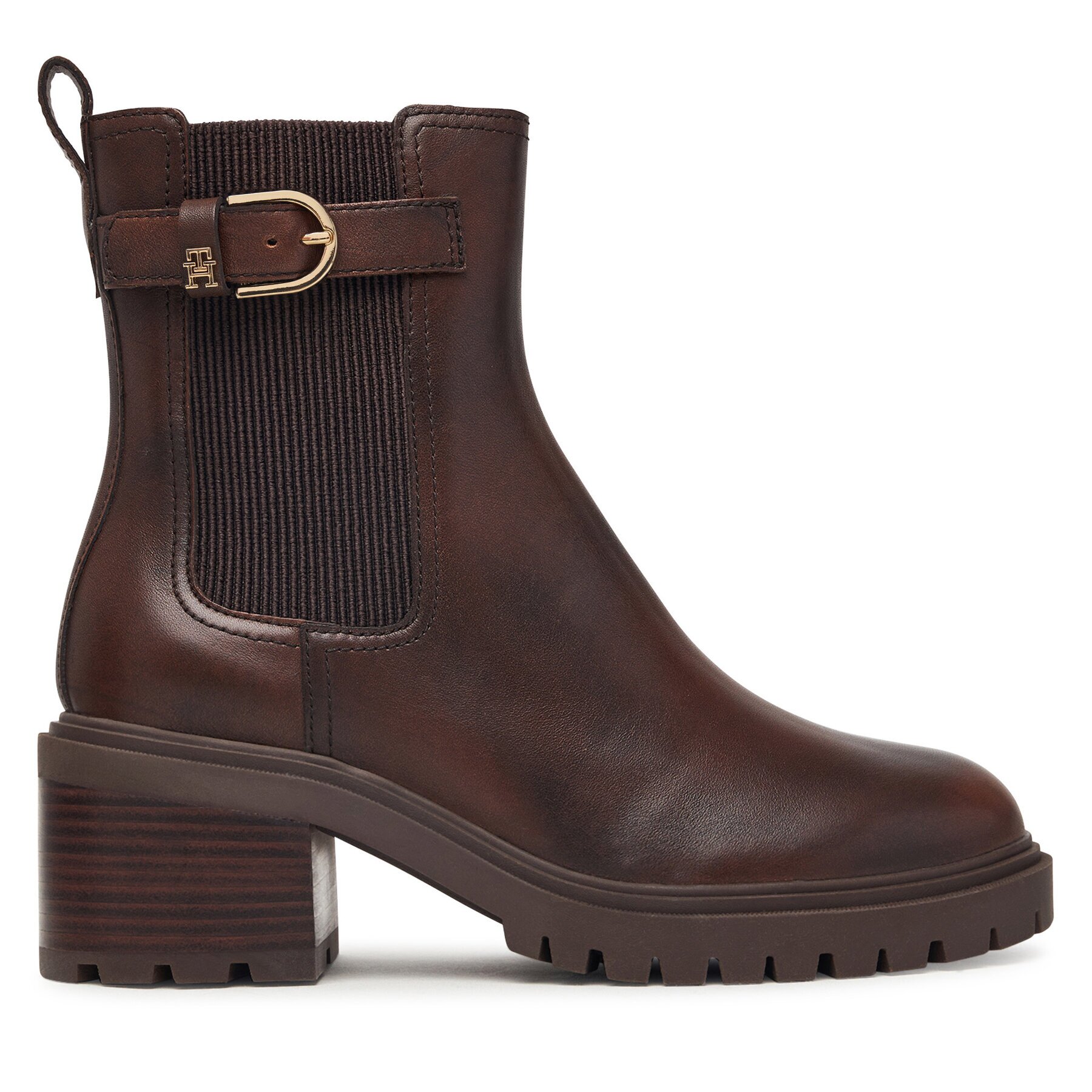 Tommy Hilfiger Боти Block Heel Buckled Chelsea Boot FW0FW09577