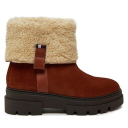 Tommy Hilfiger Боти Faux Fur Suede Roll-Down Boot FW0FW08158
