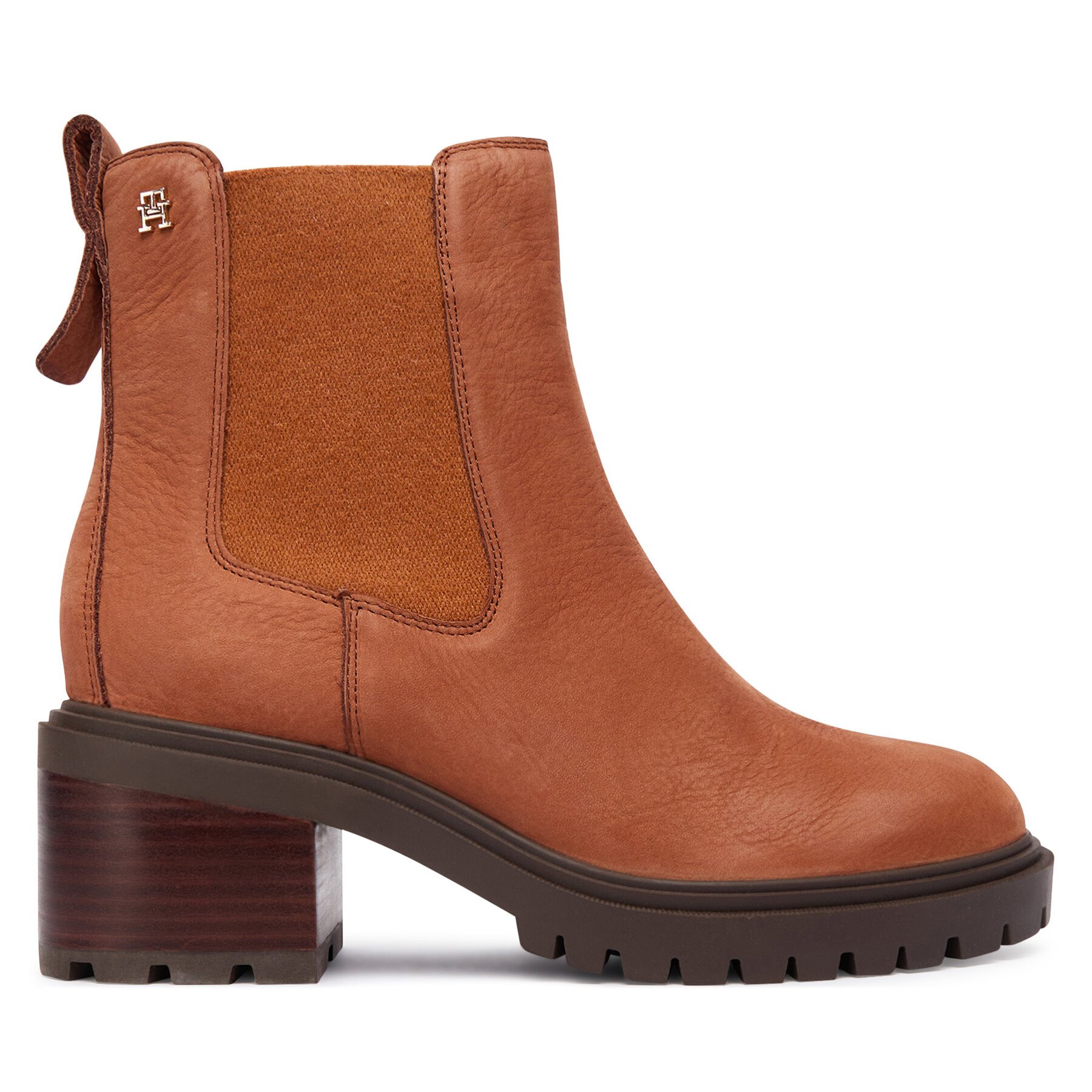 Tommy Hilfiger Боти Th Nubuck Chelsea Cleated Heel FW0FW09158