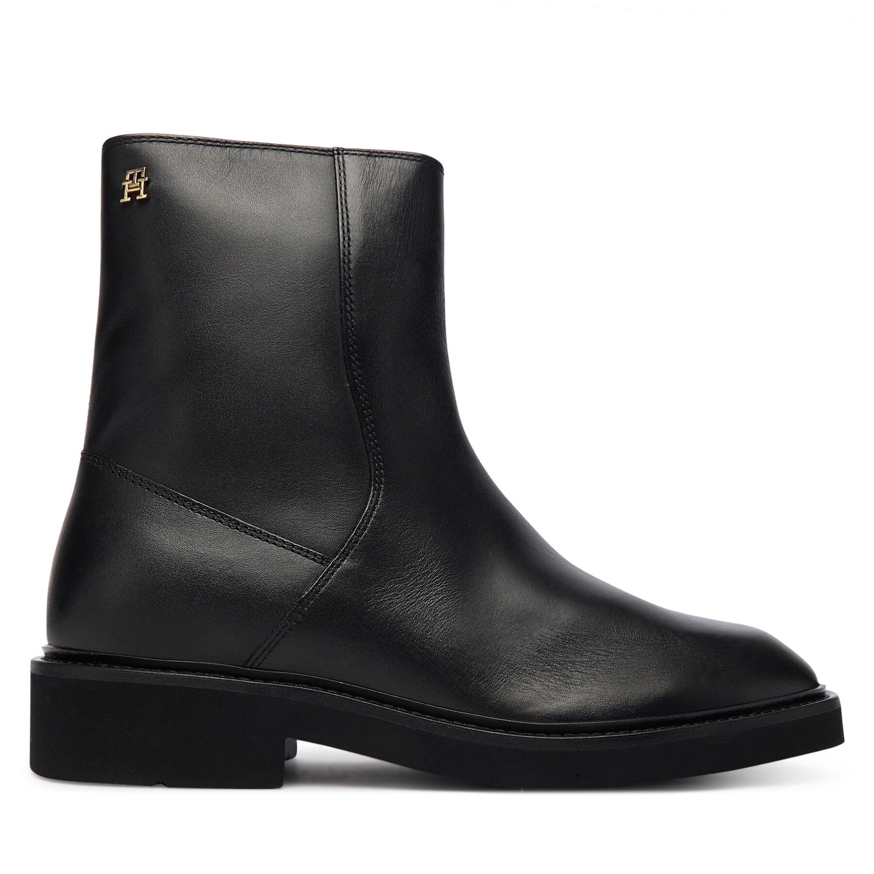 Tommy Hilfiger Боти Th Square Toe Leather Bootie FW0FW09046