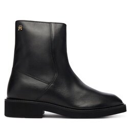 Tommy Hilfiger Боти Th Square Toe Leather Bootie FW0FW09046