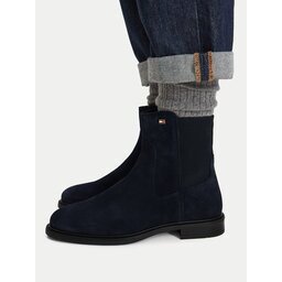 Tommy Hilfiger Боти тип челси Enamel Flag Suede Ankle Chelsea FW0FW09575