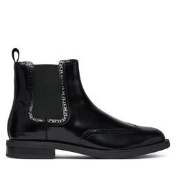 Tommy Hilfiger Боти тип челси Lth Abrasivato Brogue Chelsea FM0FM06079