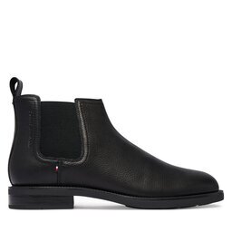 Tommy Hilfiger Боти тип челси Lth Mix Dress Hilfiger Chelsea FM0FM06090