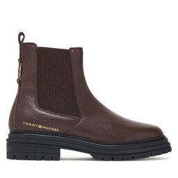 Tommy Hilfiger Боти тип челси Th Emboss Grain Leather Chelsea FW0FW09559