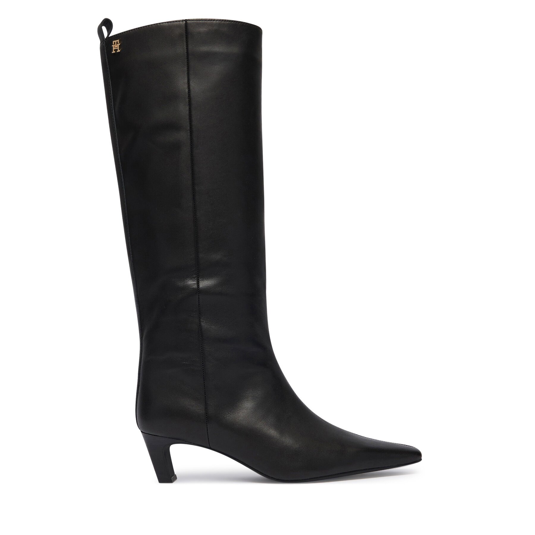 Tommy Hilfiger Ботуши Kitten Heel Leather High Boot FW0FW09568