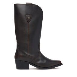 Tommy Hilfiger Ботуши Leather Mid Calf Western Boot FW0FW09798