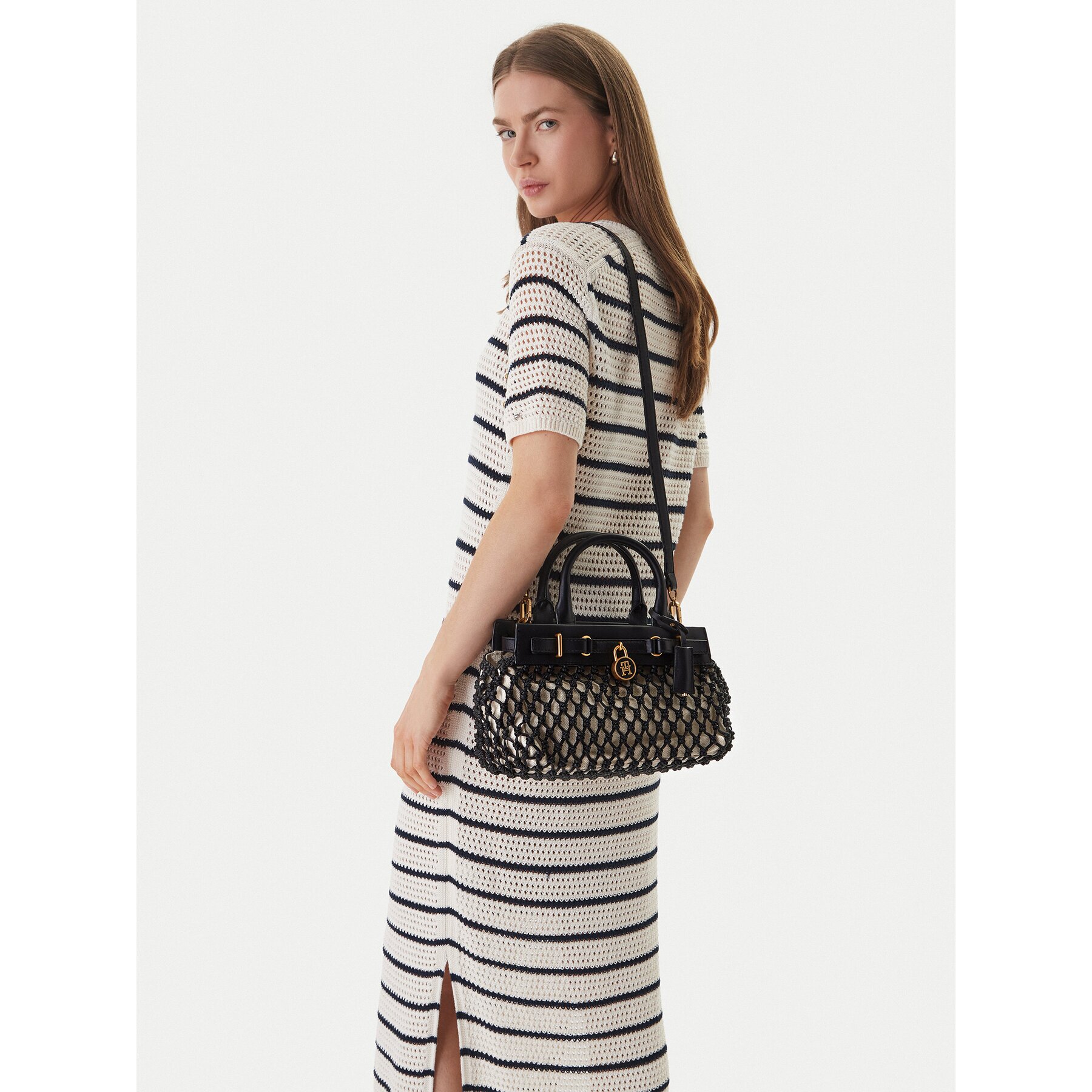 Tommy Hilfiger Дамска чанта American Icon Mini Tote Macrame AW0AW18542