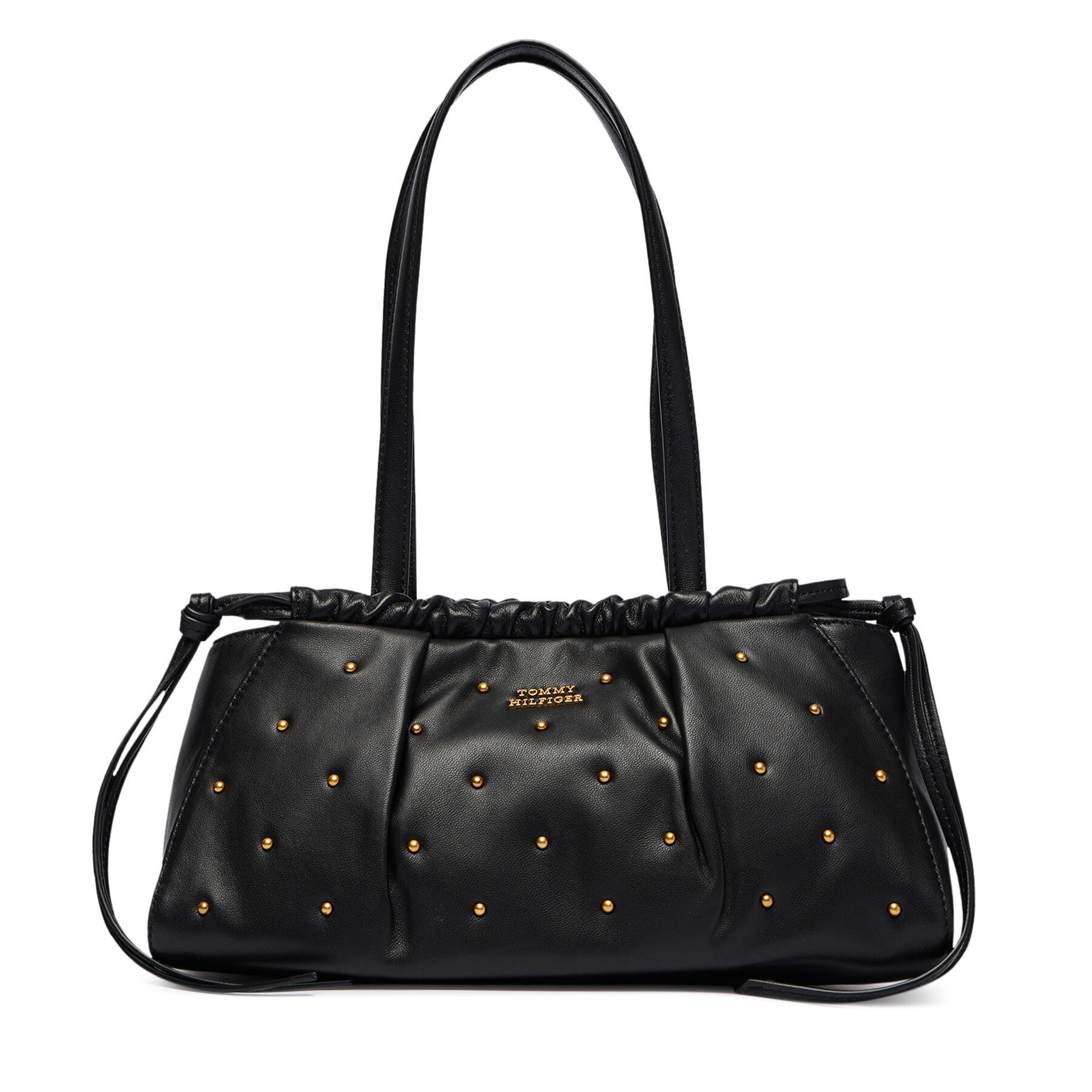 Tommy Hilfiger Дамска чанта Soft Leather Shoulder Bag Studs AW0AW19338