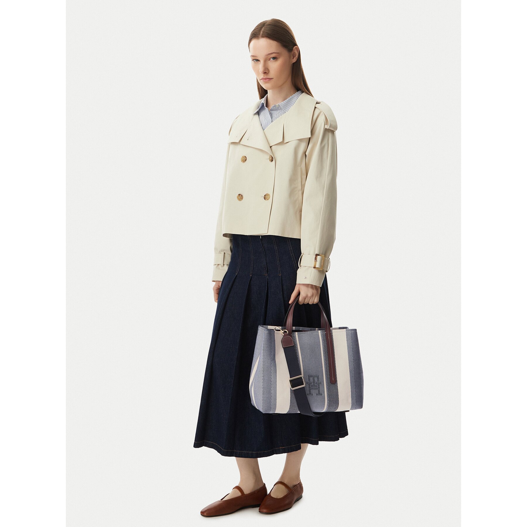 Tommy Hilfiger Дамска чанта Th City Satchel Jacquard AW0AW18733
