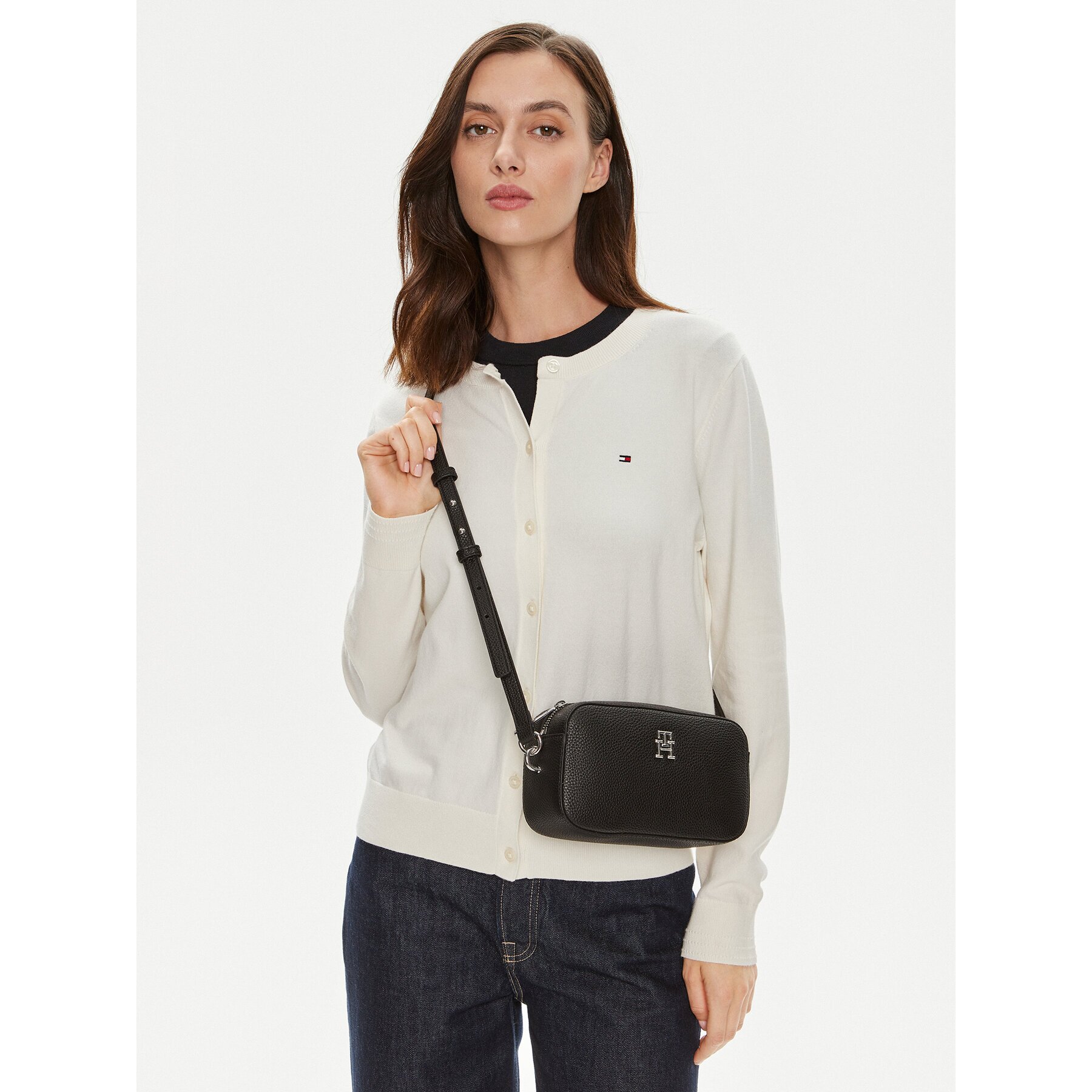 Tommy Hilfiger Дамска чанта Th Emblem Camera Bag AW0AW15179