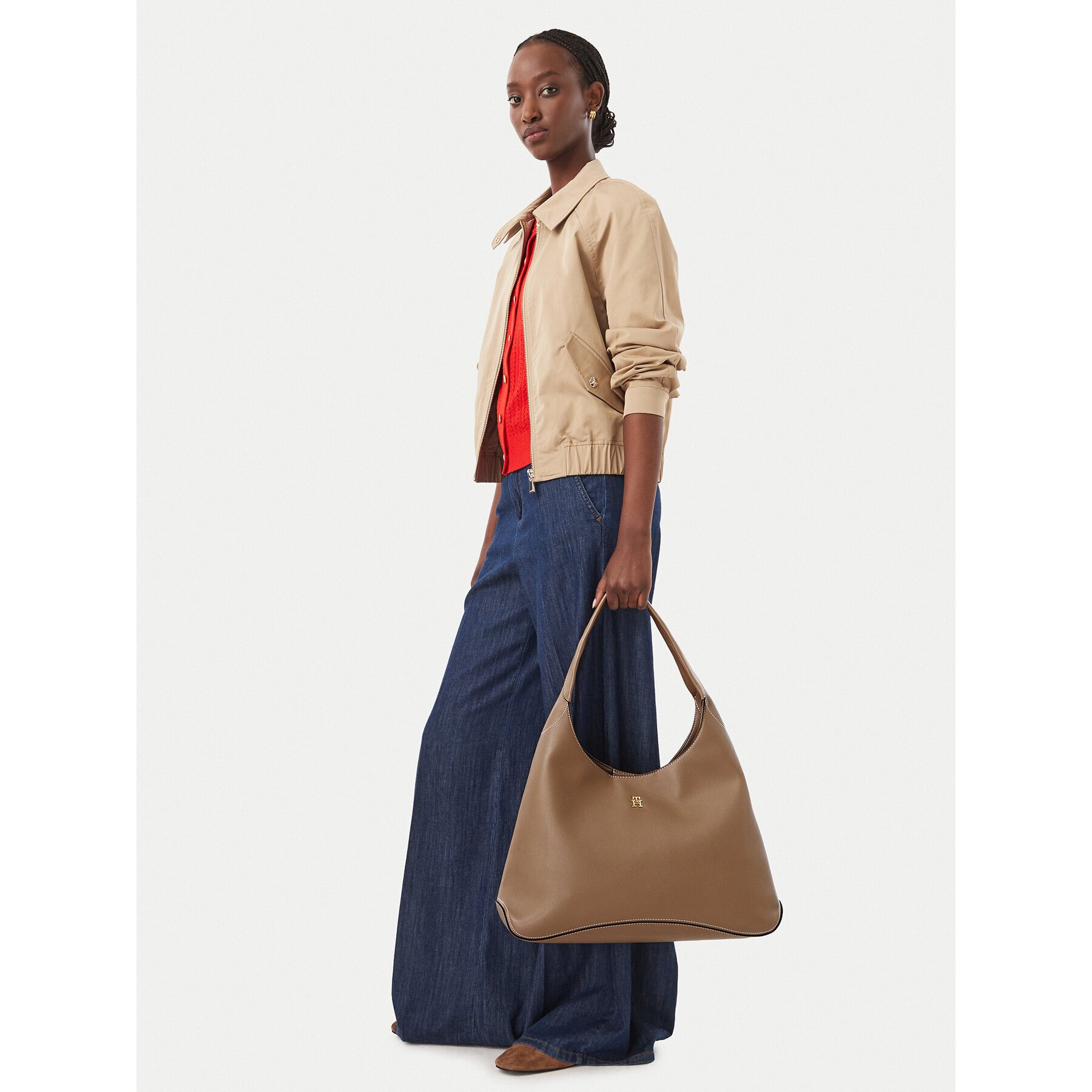 Tommy Hilfiger Дамска чанта Th Everyday Hobo AW0AW19187