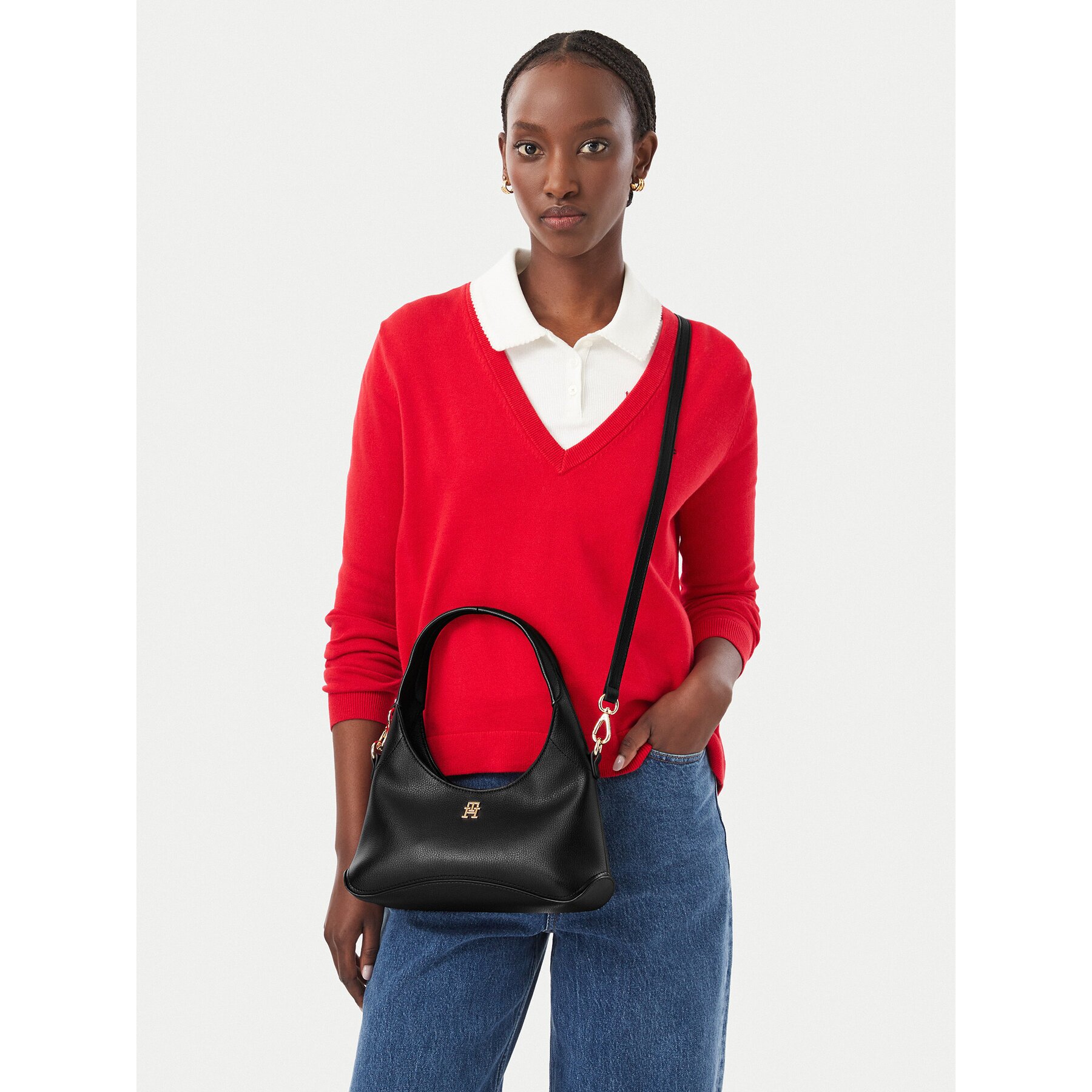 Tommy Hilfiger Дамска чанта Th Everyday Mini Hobo AW0AW19185