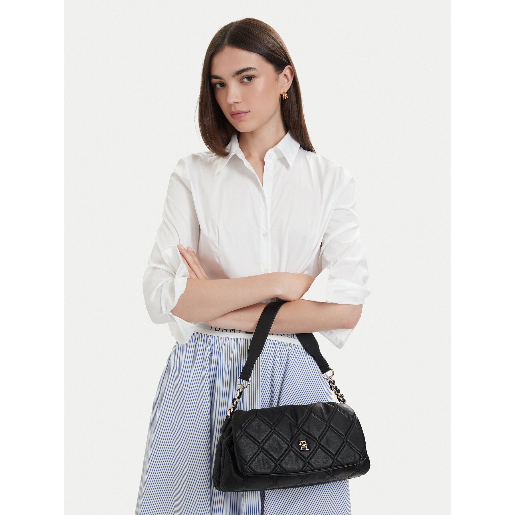 Tommy Hilfiger Дамска чанта Th Feminine Shoulder Bag AW0AW18717