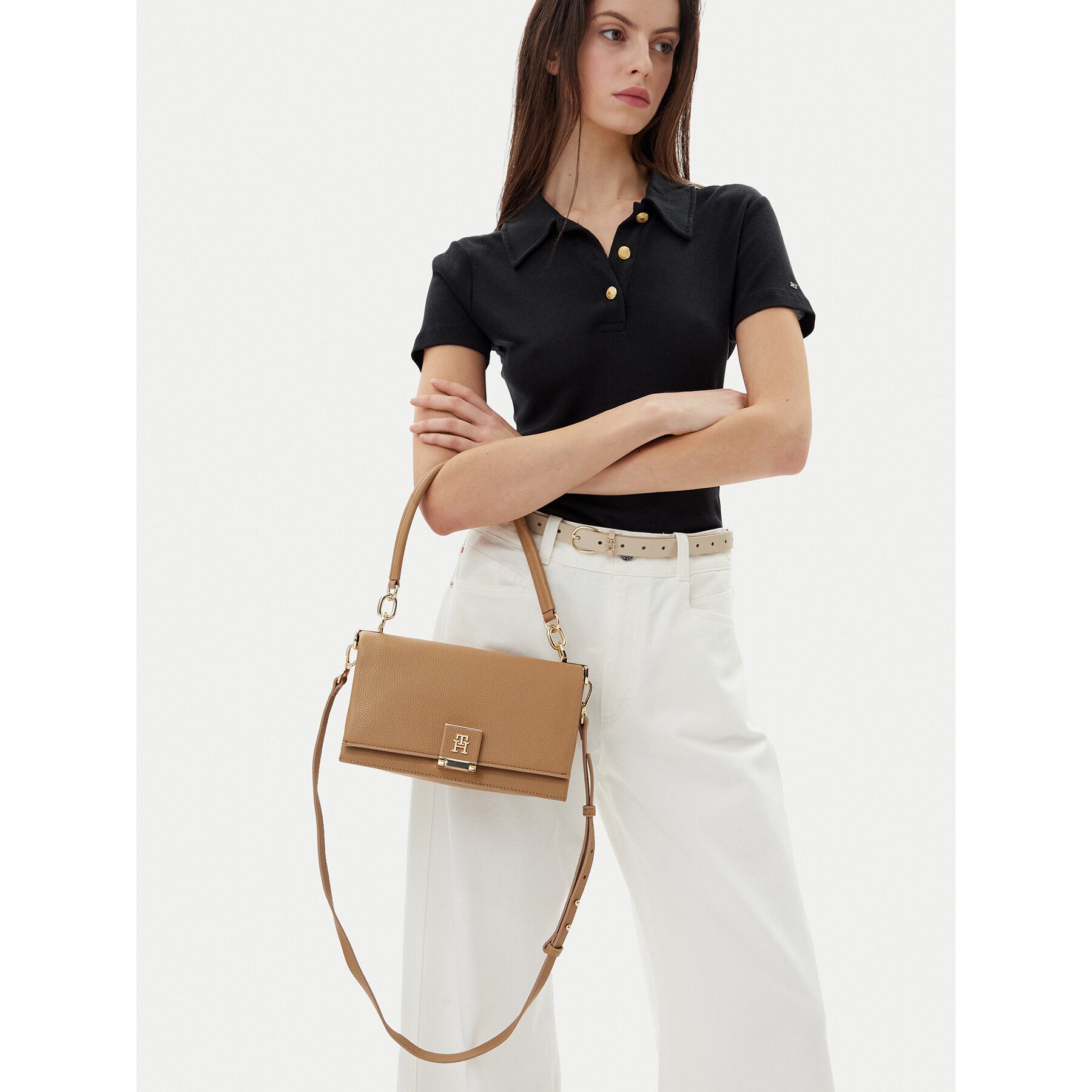 Tommy Hilfiger Дамска чанта Th Her Med Crossover AW0AW17216